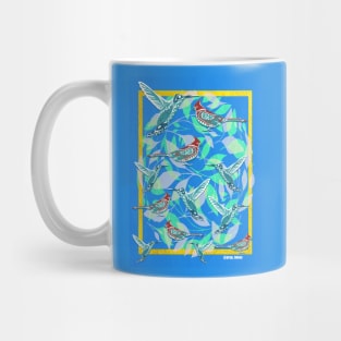 birds nest in colorful pattern art vector totonac wallpaper Mug